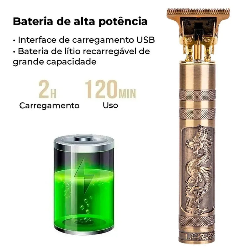 Máquina De Cortar Cabelo Barba Masculina Designer Elétrico Profissional