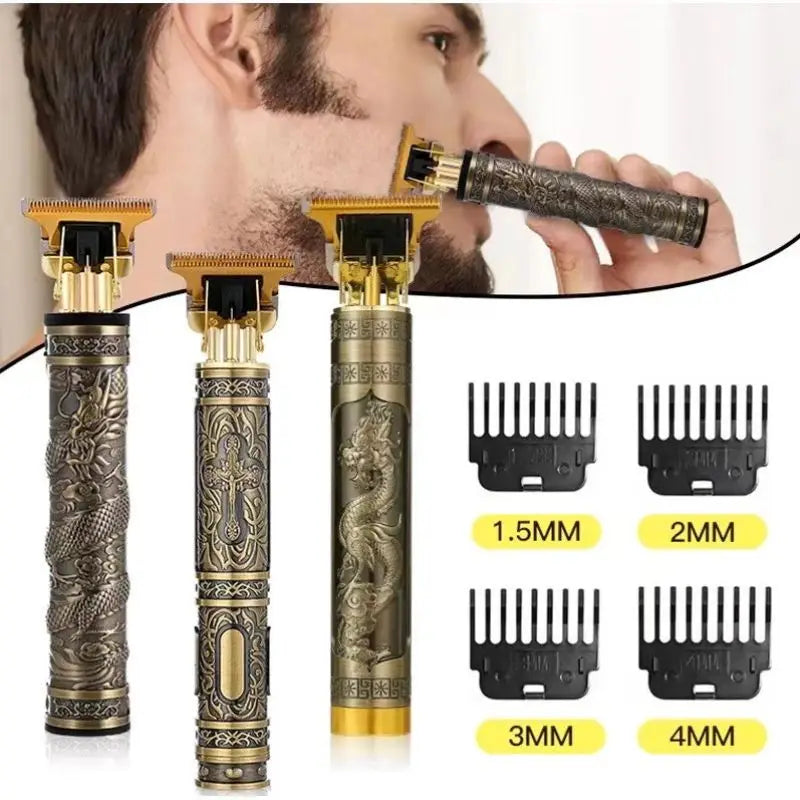 Máquina De Cortar Cabelo Barba Masculina Designer Elétrico Profissional