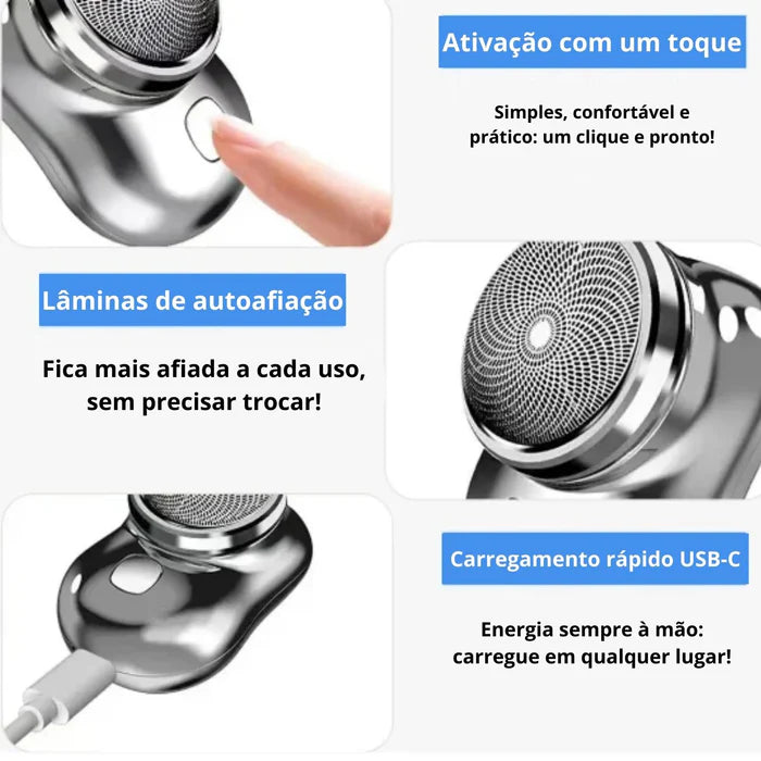 Barbeador Elétrico Portátil - ShaveMax
