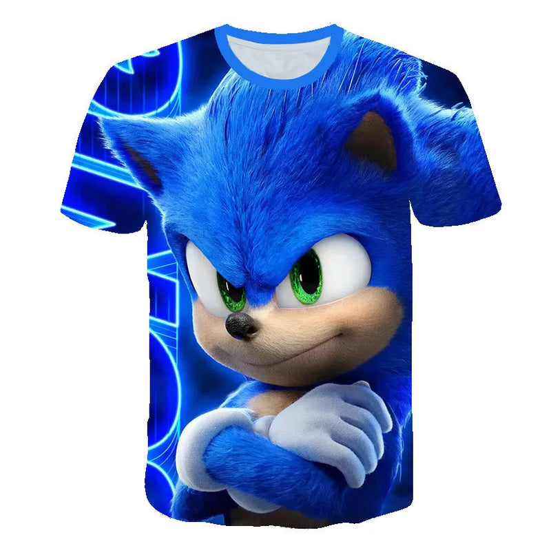 Sonic Cartoon Moletom com capuz Infantil Meninos e Meninas